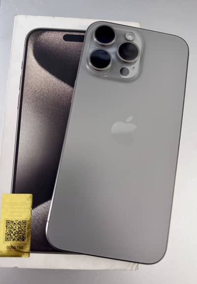 Apple iPhone 15 Pro Max 256gb PTA approved with box physical plus eSIM