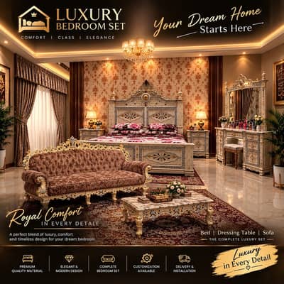 Luxury Bedroom Set /bed set/ slightly used/