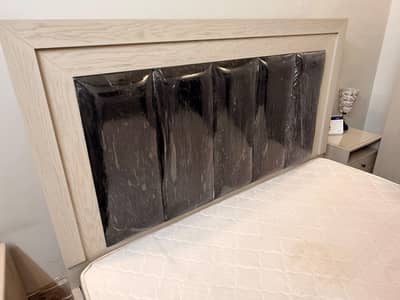 Bedroom Set with Mattress – 4 Door Wardrobe, Dresser & Side Tables