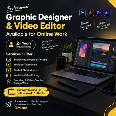 Graphic Designer & Video Editor – 2+ Years Experience
