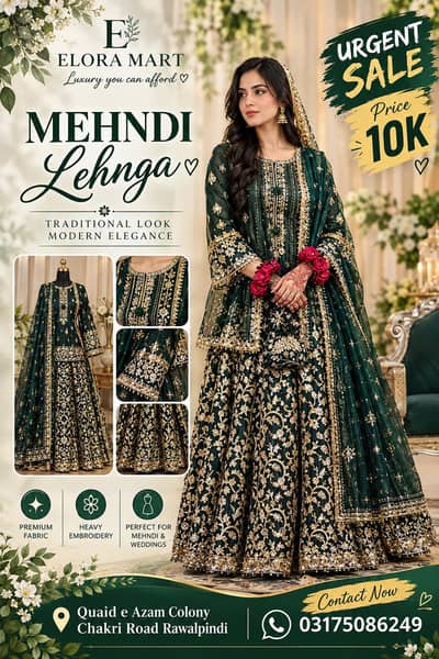 Mehndi Lehnga