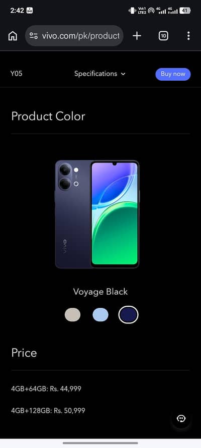 Vivo Y05 New urgently sell