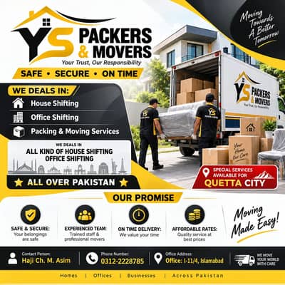 Mover & Packer - House Shifting - Cargo service - Goods Transportation