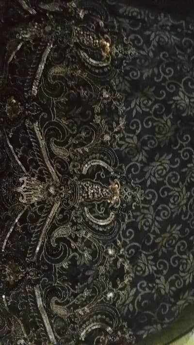 Luxury Black Embroidered 3-Piece Suit ( Used Only Once)