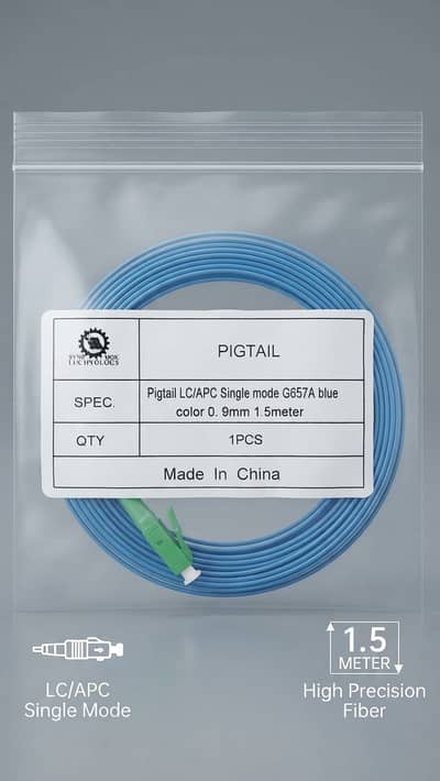Pigtail LC/APC Single Mode Blue 1.5 Meter 0.9 MM
