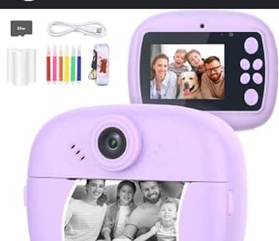 Bunny Instant Print Camera for Kids - 48MP - Complete Gift Box