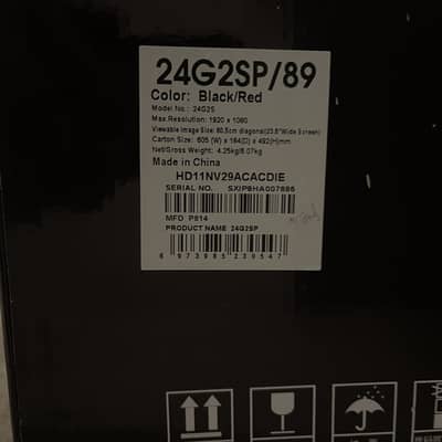 AOC 24g2sp/89 black and red