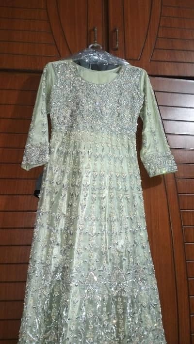 Bridal Maxi walima dress Pistta green New look