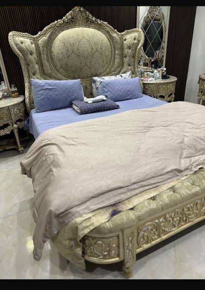 wooden bed