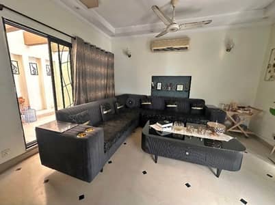 L shaped 7 seater sofa set with table