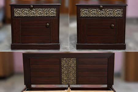 Bed, Side Tables, Dressing Table