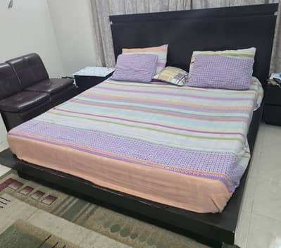 Bed | Double bed | King Size Bed | Wooden Bed With Side 2 Table