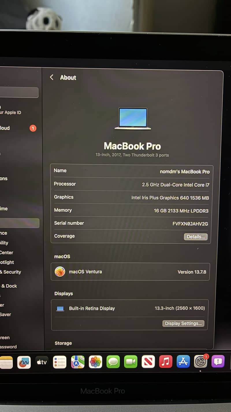 Macbook Pro 2017 12
