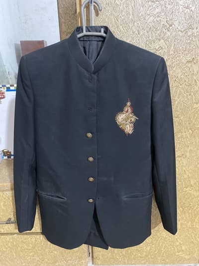 Black phent coat