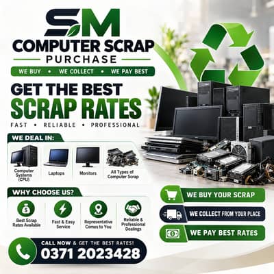 COMPUTER, PC & LAPTOP SCRAP PURCHASE IN BEST MARKET RATES