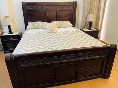 Wooden bed set