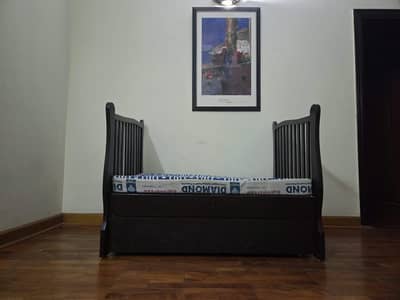Wooden bed  for kids with drawer/ matteress
