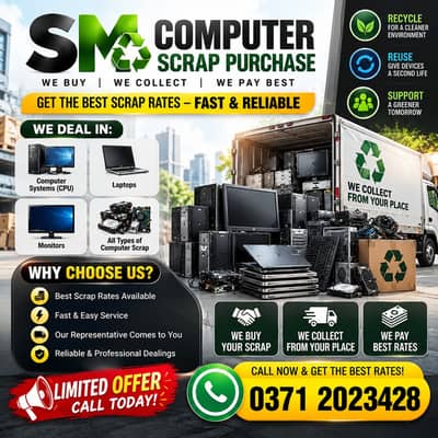 COMPUTER, PC & LAPTOP SCRAP PURCHASE IN BEST MARKET RATES