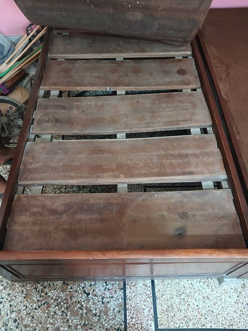 2 Single Wooden Beds – Solid & Durable 1
