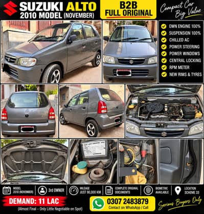 Suzuki Alto VXR 2010 Full Original Condition/No Touchups