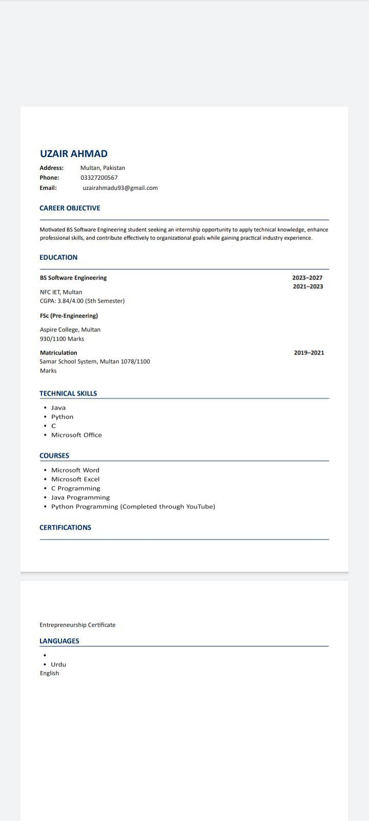 Software Engineering Job Wanted 0