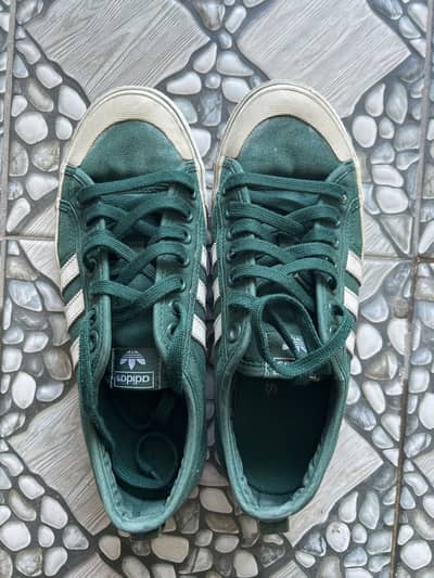 Original Adidas Nizza Dark Green Sneakers | Size 8.5 / 42