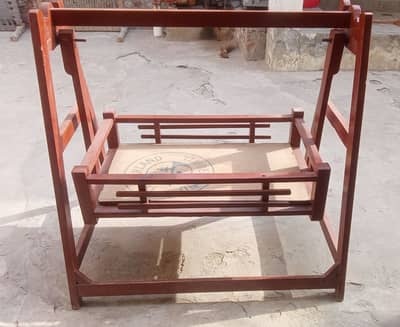 Wooden Baby Jhula Cradle - Strong Wood - Sadiqabad