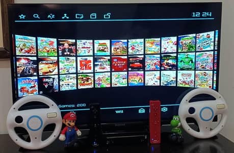 Nintendo Wii 200 + 4,000 Retro Games Console Bundle
