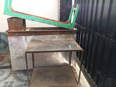strong iron bbq angethi and iron table for sale