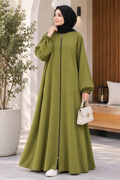 ladies zipper abaya