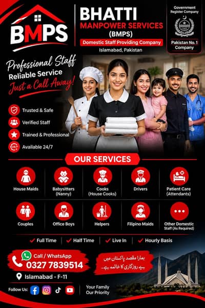 Domesticstaff,housemaids, babysitter, patientcare,helpers, available