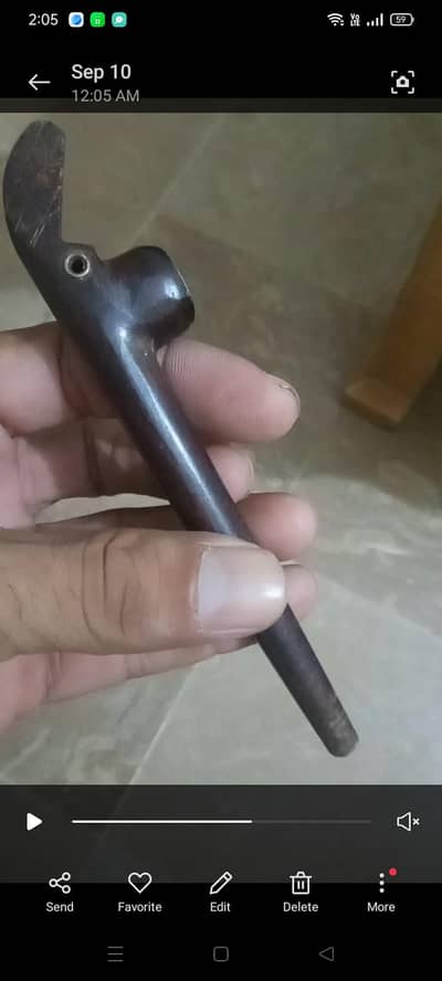 wooden smoking pipe