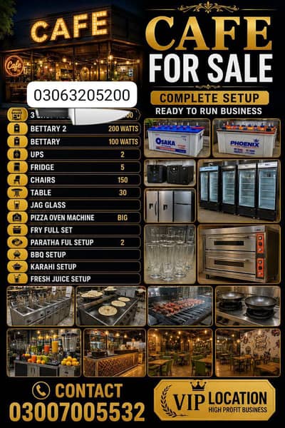 complete cafe setap قفی کا سارا سامان موجود ھی
