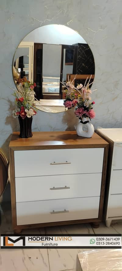 Dressing Table 4 Storage Drawers With Mirror Best Quality I