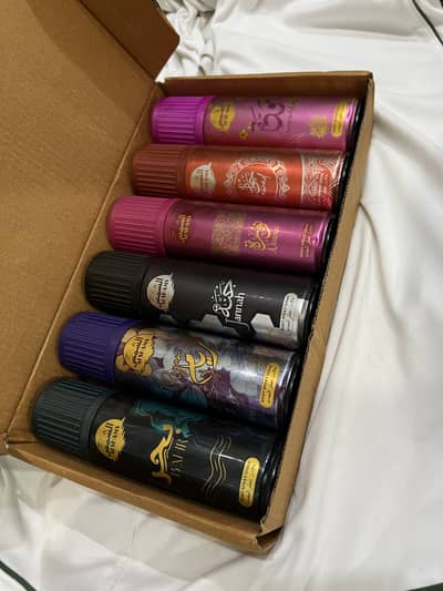 Al Shams Premium Fragrance Body Spray Set - Pack of 6