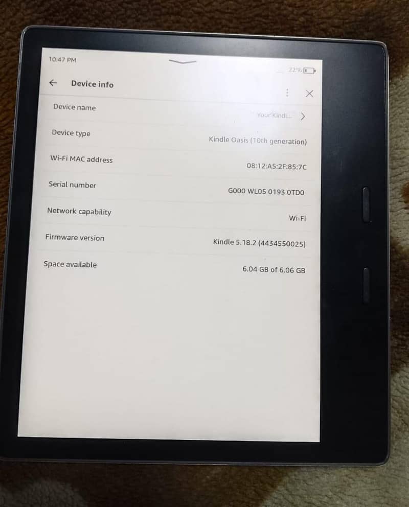 kindle oasis 1