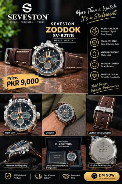 Seveston Zoddok SV-8217G Men’s Watch