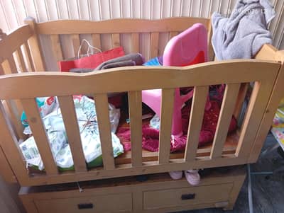 utensils cupboard and baby cot for dale