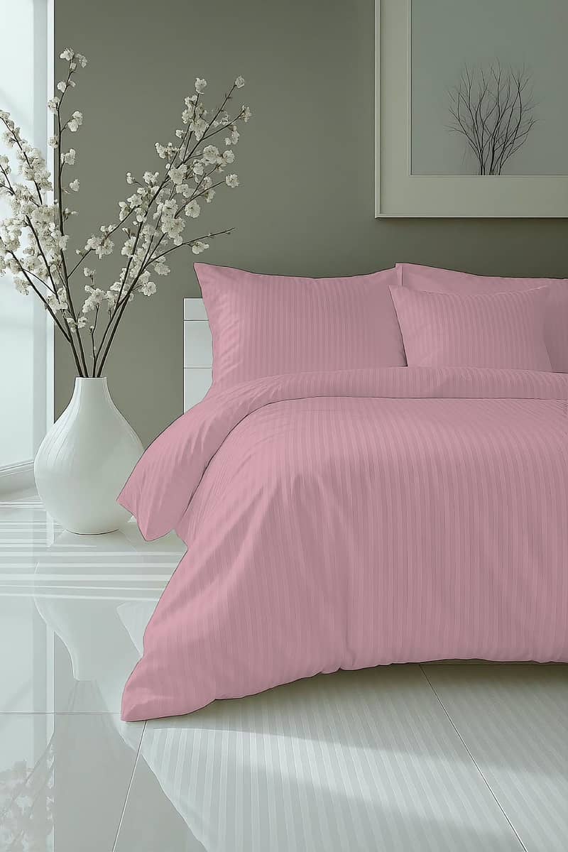 Bedsheet|Satin Stripes Bedsheet | Bed Sheet|Double Bedsheet| 3
