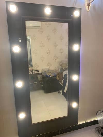 Fancy Hollywood Mirror with Lights – Full Length (6ft x 3.5ft)