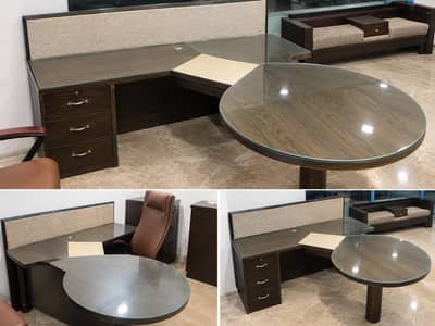 Premium Executive Office Table with Draw & Matching File Cabinet