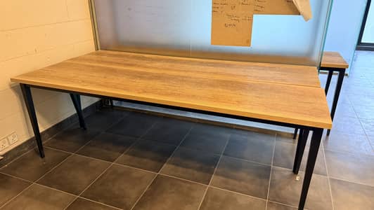 7.5 Feet Wooden Office/– Metal Frame – Like New