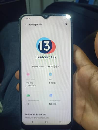 vivo y20s 4/128 non pta