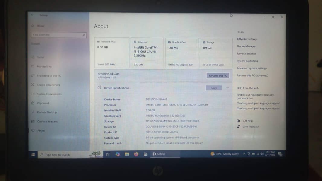 HP ProBook 6th generation 5