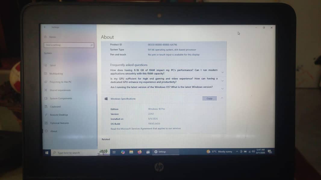 HP ProBook 6th generation 8