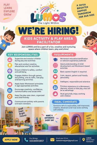 Kids Play Area Staff (Female)