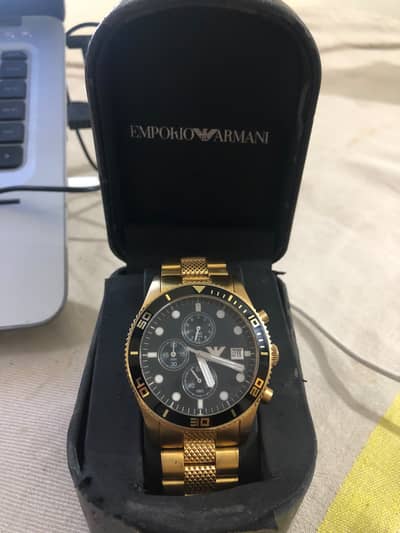 Original Emporio Armani AR5857 Chronograph Gold