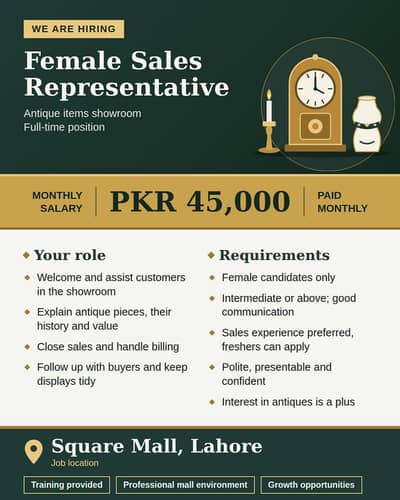 Female Sales Representative