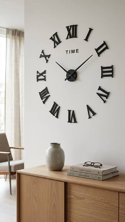 Modern Black Acrylic Pendulum Wall Clock