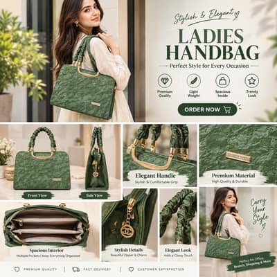 Premium  Crush Handbag - Office & College Bag For Women - New